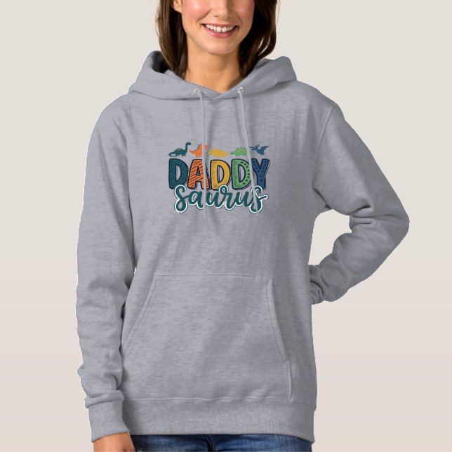 Moletom Papai Saurus Pai Dinossauro Fofo Design Vetorial_1 (Frente)