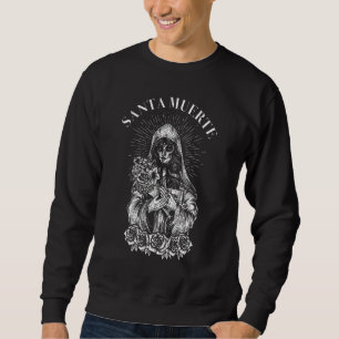 Moletom Papais noeis Açúcar Muerte Crânio Feminino Deity M