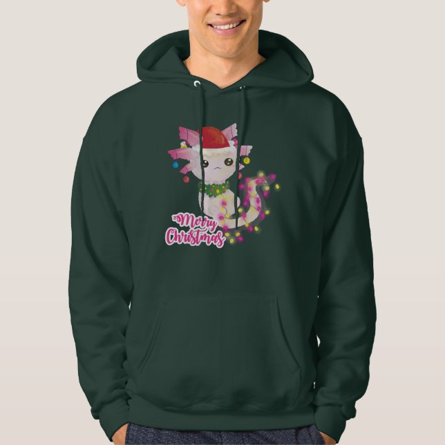 Moletom papais noeis axolotl de natal alegres (Frente)