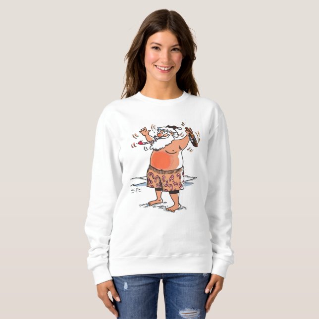 Moletom Papais noeis bebados para mulheres (Frente Completa)