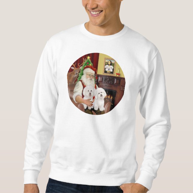 Moletom Papais noeis Bichon Frise (Frente)