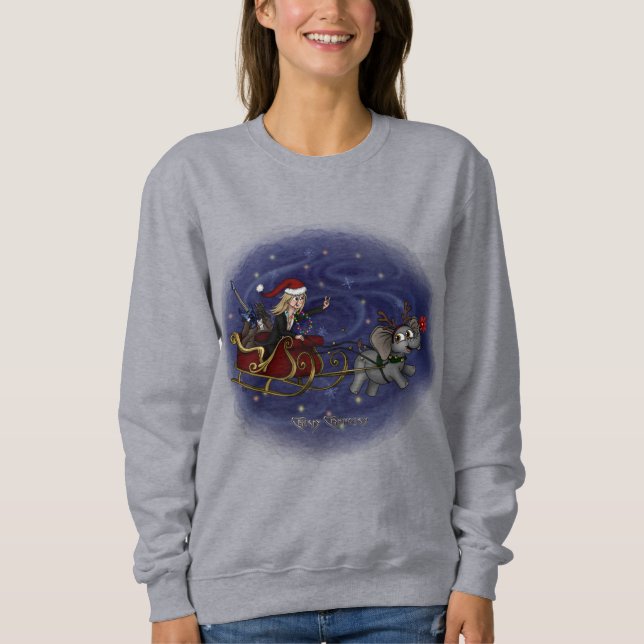 Moletom Papais noeis Chris & Wilbur Sleigh Ride Women's (Frente)