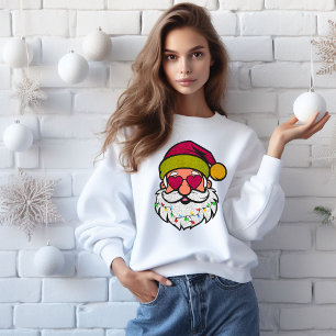 Moletom Papais noeis com óculos escuros Design de Natal