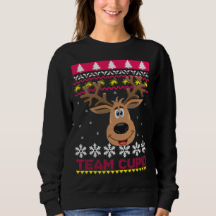 Moletom Papais noeis Cupid Reindeer Ugly Sweater