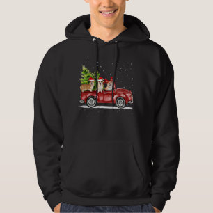Moletom Papais noeis de Corgi Reindeer Red Truck Árvore de