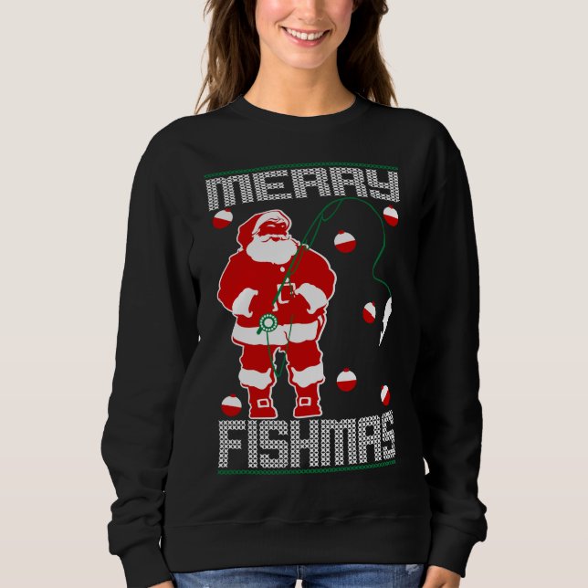 Moletom Papais noeis de Fishmas felizes (Frente)