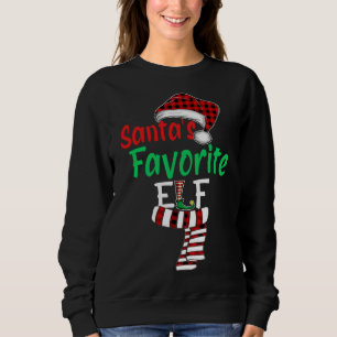 Moletom Papais noeis de Natal ELF Favoritos Xadrez Vermelh