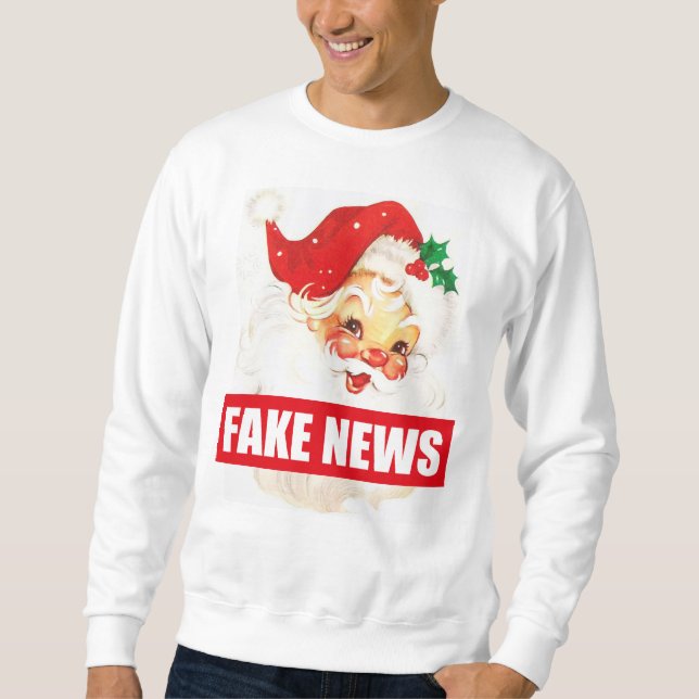 Moletom Papais noeis de notícias falsas Papais noeis Xmas  (Frente)