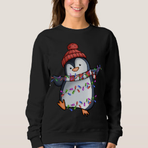 Moletom Papais noeis de pinguim acenam pijama de Natal Cut