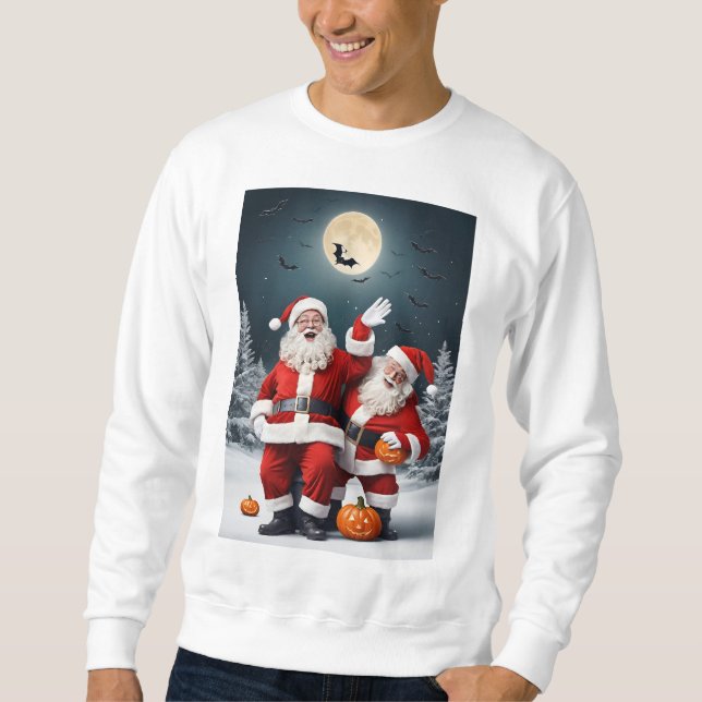 Moletom Papais noeis de roupa divertida (Frente)