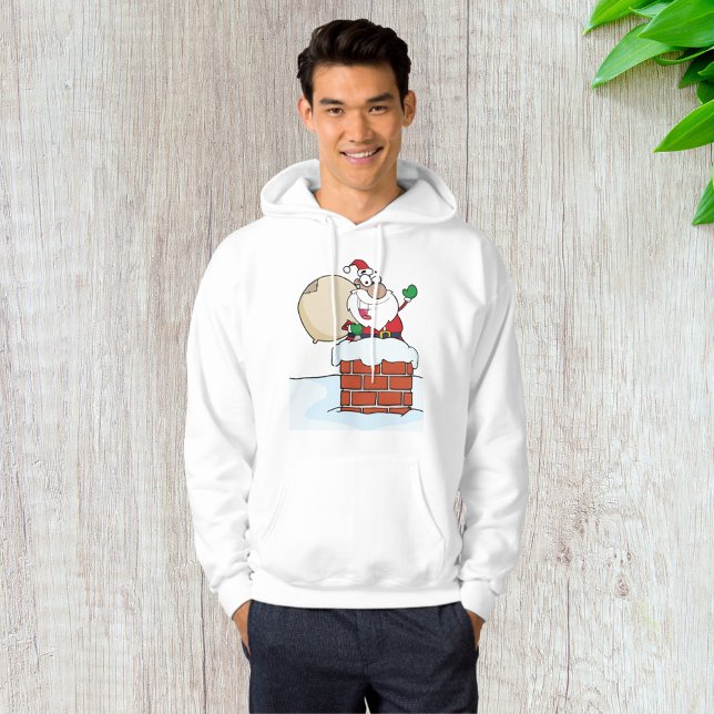 Moletom Papais noeis em Hoodie Festivo da Chaminé (Criador carregado)