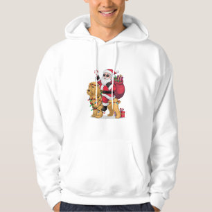 Moletom Papais noeis Engraçados Andando Goldendoodododle N
