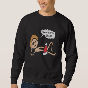Moletom Papais noeis Engraçados Aqui Humor Xmas