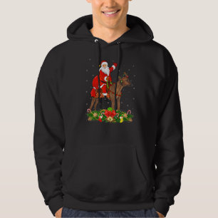 Moletom Papais noeis Engraçados Do Xmas Andando Ridgeback 