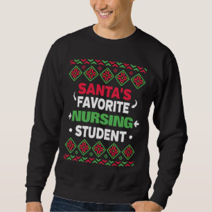Moletom Papais noeis Favoritos De Enfermagem De Estudante
