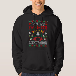Moletom Papais noeis Favoritos de Natal lituano Presente F