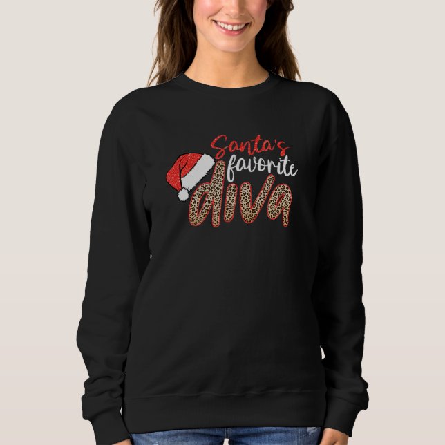 Moletom Papais noeis Favoritos Diva Leopard Natal Felry Xm (Frente)