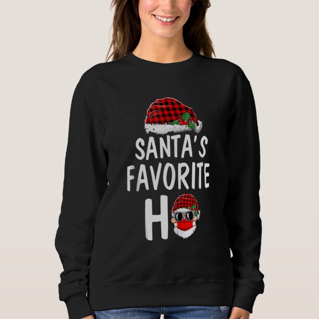 Moletom Papais noeis Favoritos Ho Christmas Santa Claus Re (Frente)