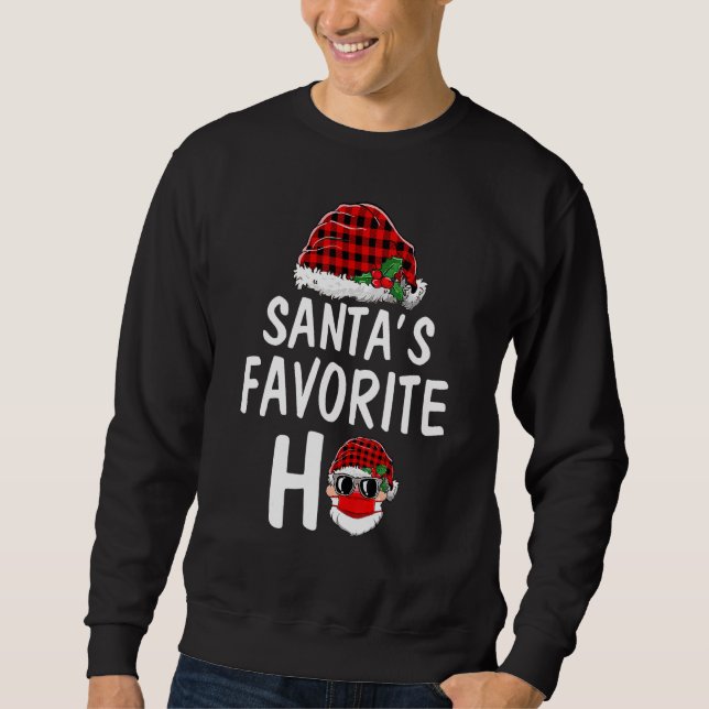 Moletom Papais noeis Favoritos Ho Christmas Santa Claus Re (Frente)