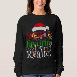 Moletom Papais noeis Favoritos Realtor Natal Santa Hat Lig