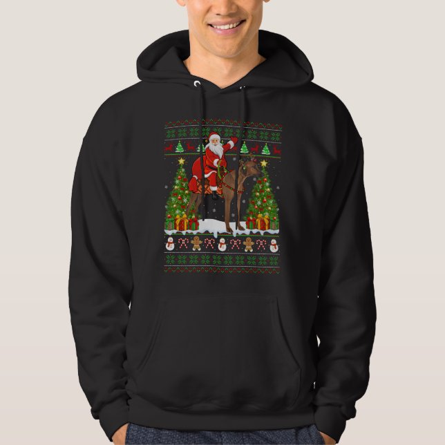 Moletom Papais noeis Feios De Xmas Andando Ridgeback Cr Ri (Frente)
