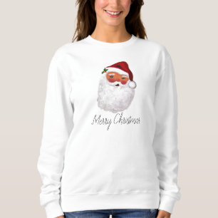 Moletom Papais noeis Feliz Natal Vintage Retro Watercolor