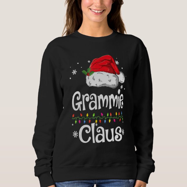 Moletom Papais noeis Grammie Claus Família de Natal (Frente)