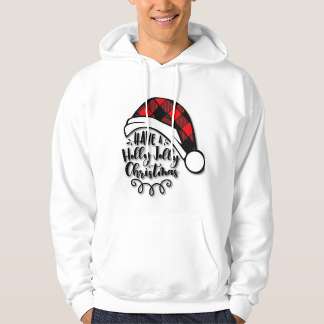 Moletom Papais noeis Holly Jolly Wish Hoodie (Frente)