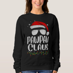Moletom Papais noeis Pawpaw Claus Enfrente Óculos De Sol C