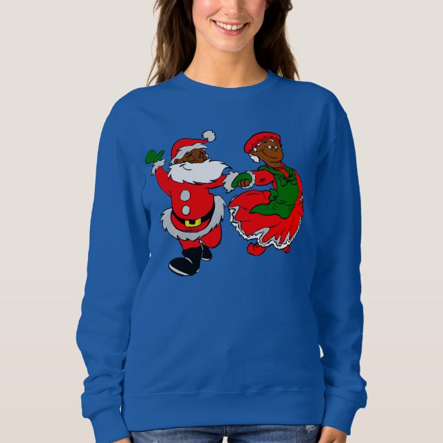 Moletom papais noeis pretos sra. claus (Frente)