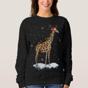 Moletom Papais noeis Reindeer Giraffe Xmas Papais noeis Lu