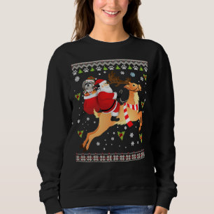 Moletom Papais noeis Reindeer Shih Tzu Dog Presente