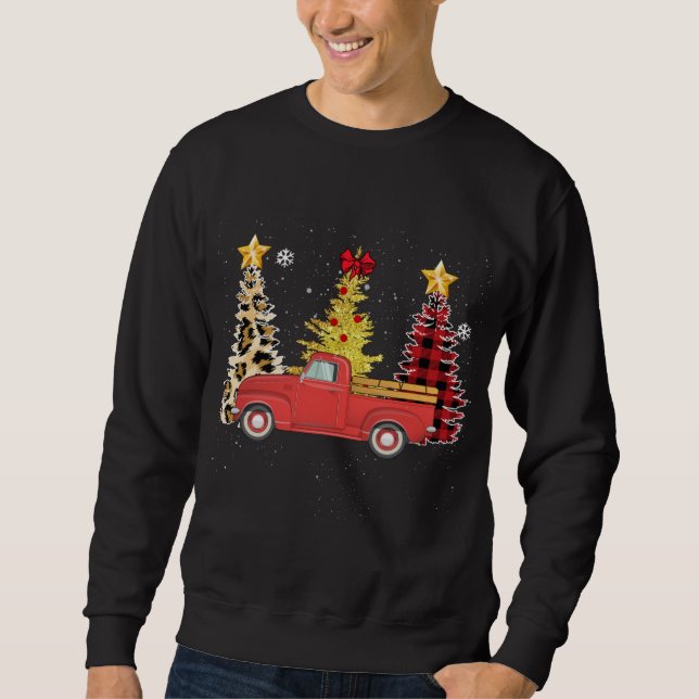 Moletom Papais noeis Vermelhos da Árvore de Natal de Camin (Frente)