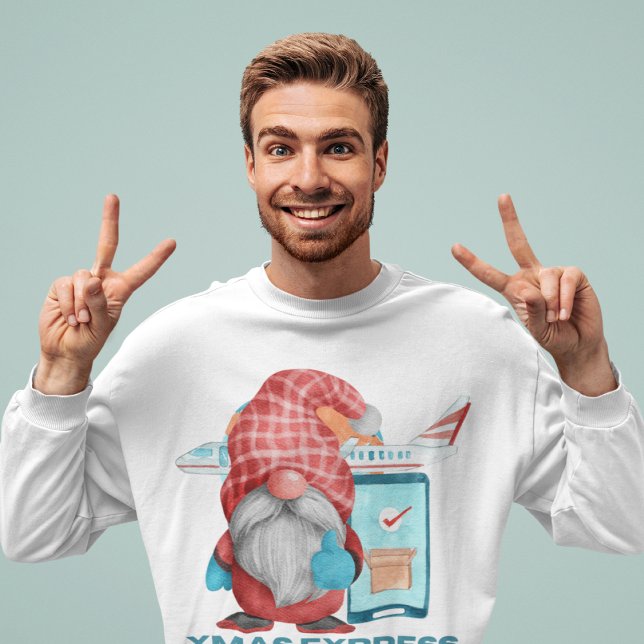 Moletom Papais noeis Xmas Express Casal Engraçado Combinaç (Criador carregado)