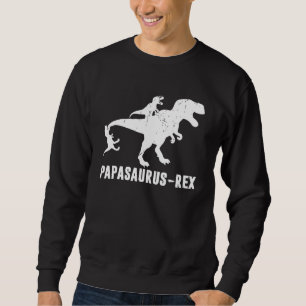 Moletom Papasauro T Rex Papa Dinossauro 2 Crianças Engraça