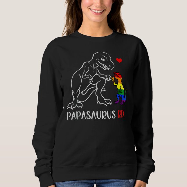 Moletom Papasaurus Rex T Rex Dinossauro Orgulho do Pai Lgb (Frente)