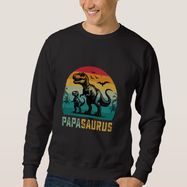 Moletom Papasaurus Trex Sonsaurus Engraçado Papá Dinossaur (Frente)