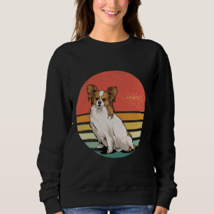 Moletom Papillon Cão Retro Vintage 70s Cão Pet