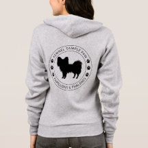 Papillon Dog Silhoule Com Pás E Texto Personalizad