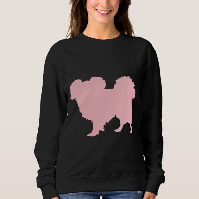 Moletom Papillon Silhouette rosa (Frente)