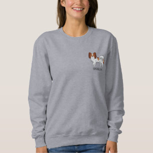 Moletom Papillon Vermelho e Branco Fofo Com Texto Personal