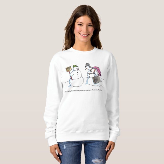 Moletom Para a Antártida mulheres camisola branca (Frente Completa)