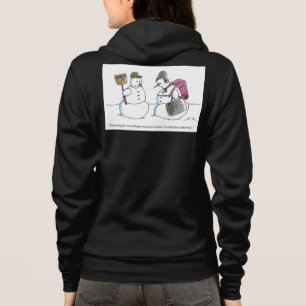 Moletom Para a Antártida mulheres preto Bella zip capuz co