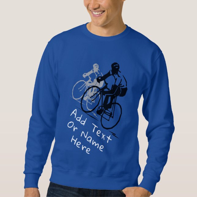 Moletom Para ciclismo de amantes. Personalizar o Sweatshir (Frente)