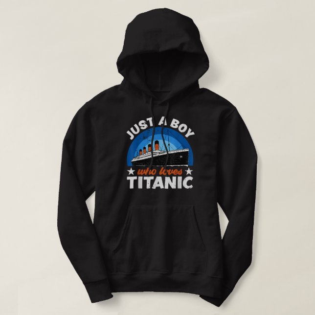 Moletom Para Meninos que adoram o Titanic RMS (Frente do Design)