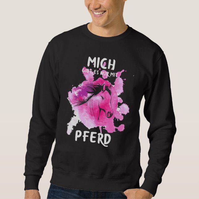 Moletom Para Rider Mich Gibt Es Nur Mit Pferd (Frente)