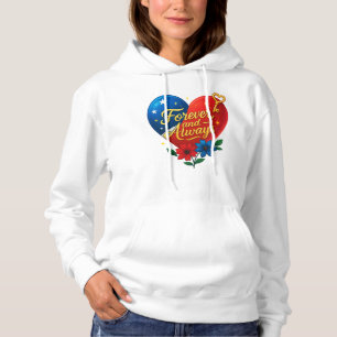 Moletom Para sempre e sempre Hoodie Coração Romântico e