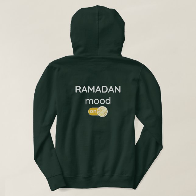 Moletom para trás e frente do humor Ramadã em islamismo mu (Verso do Design)