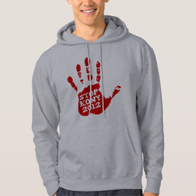 Moletom Parada Joseph Kony de Handprint do vermelho de (Frente)