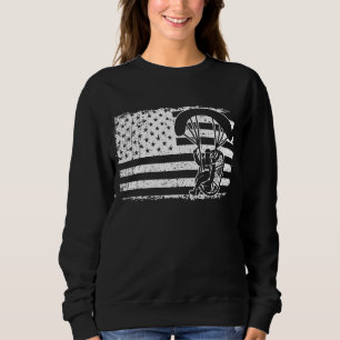 Moletom Paraglider Skydiver Us Flag Patriotic Paramotor Pi